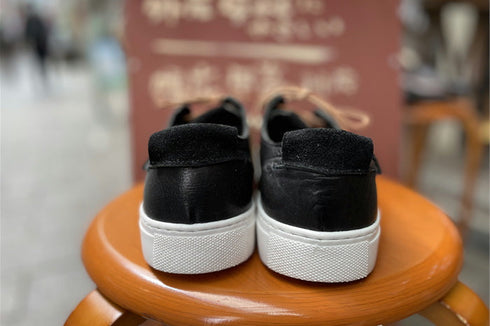 【ant-riche YR0100L ブラック】WOMENS AKAUSHI レザースニーカー